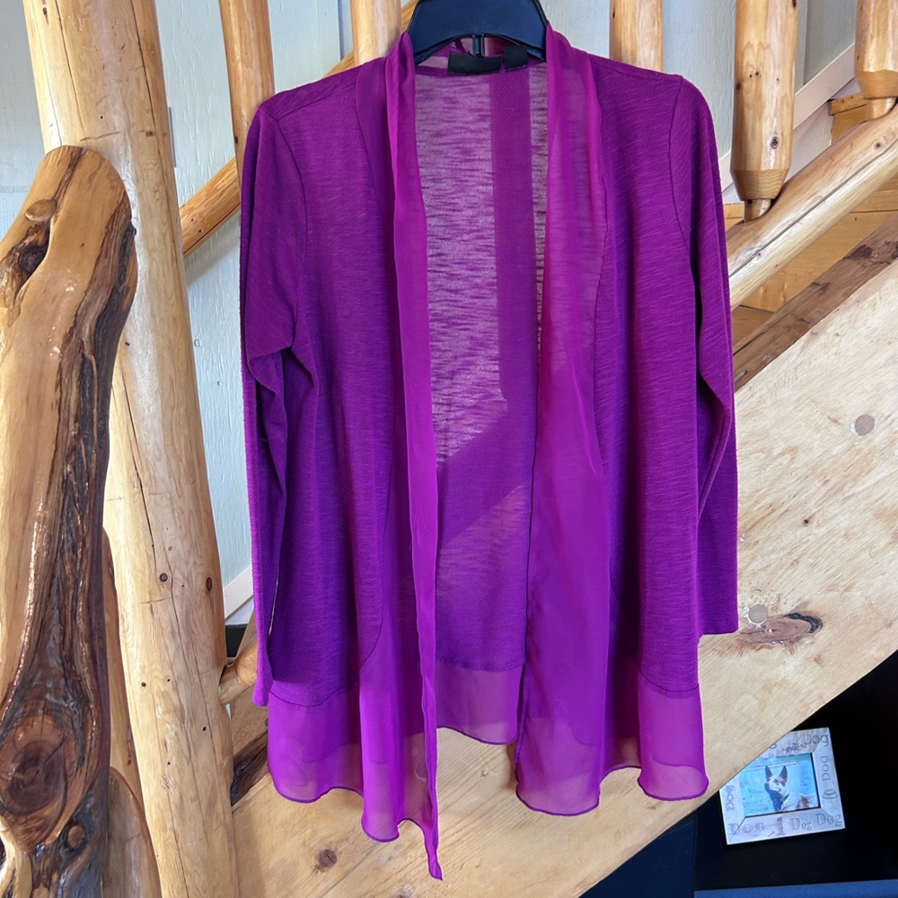 Metaphor Open Front Magenta Purple Cardigan - Large - Picture 3 of 9